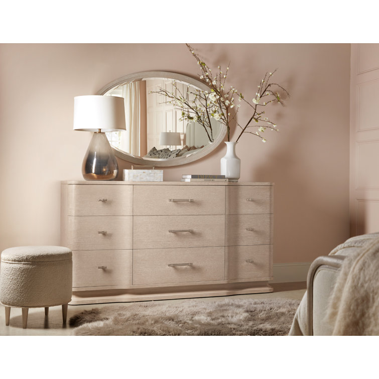 Cream Transitional Rectangular Wood Wall Mirror