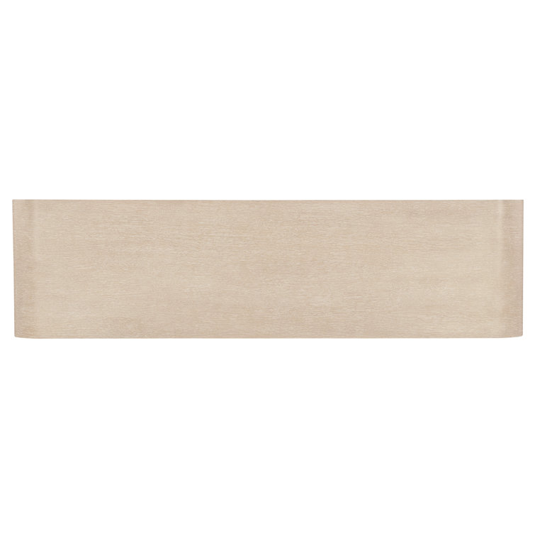 Cream Oak Veneer and Metal Console Table with Storage
