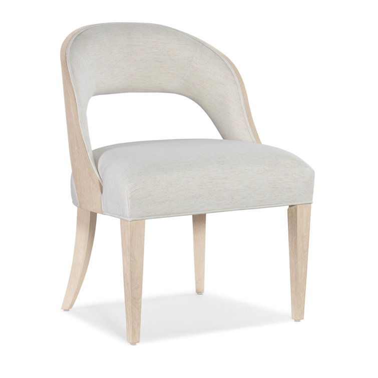 Nomad Snow Linen Upholstered Wood Side Chair