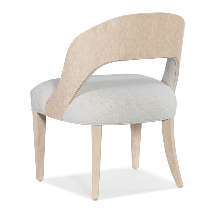 Nomad Snow Linen Upholstered Wood Side Chair