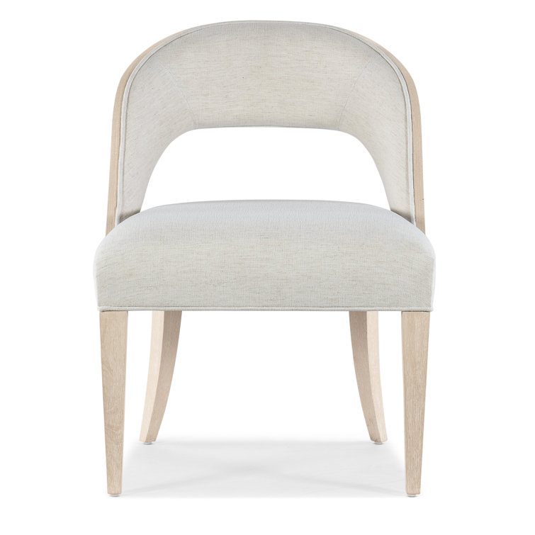 Nomad Snow Linen Upholstered Wood Side Chair