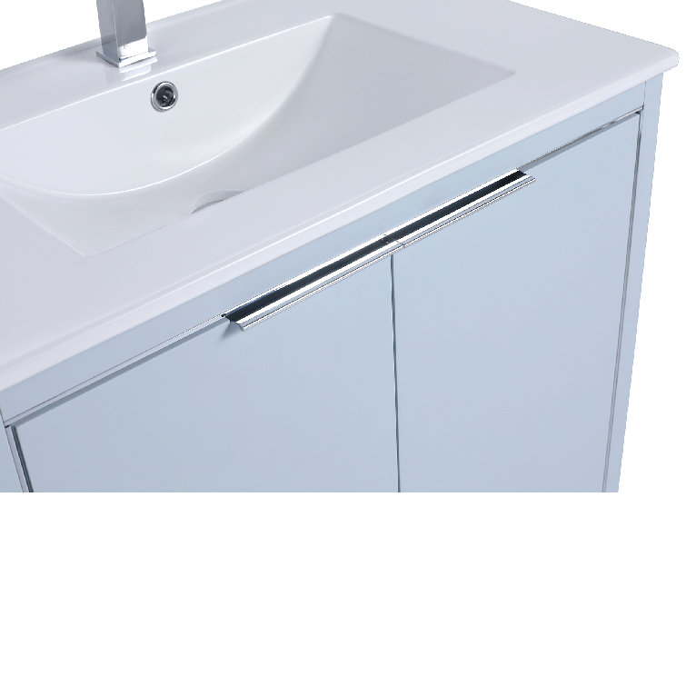Opulence 30'' Walnut Ebony Single Bathroom Vanity with Chrome Hardware