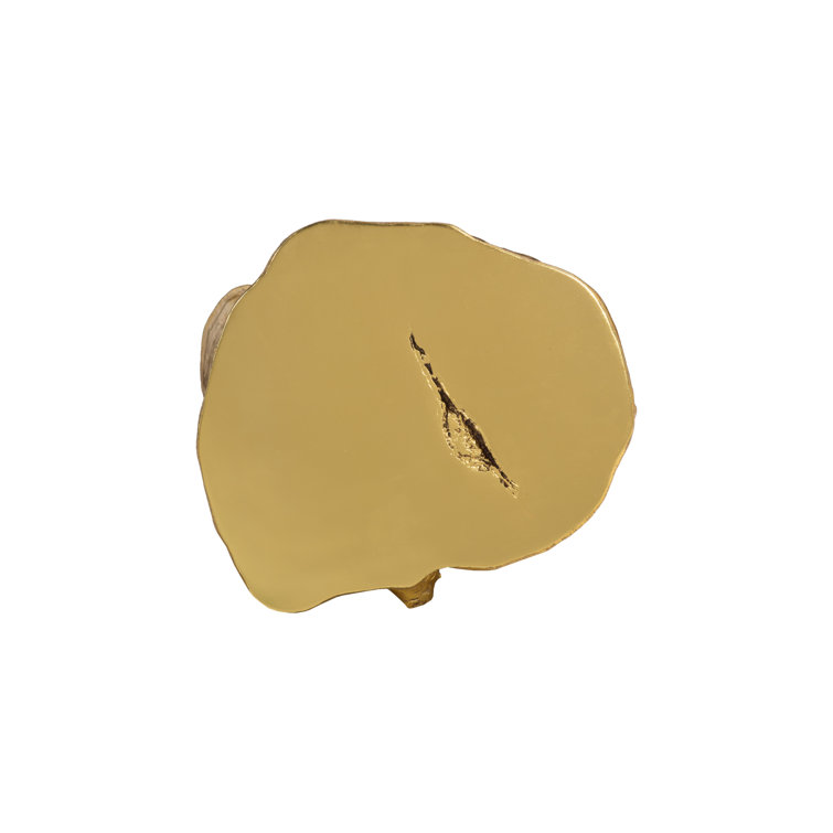 Large Gold Leaf Resin Log Storage Stool