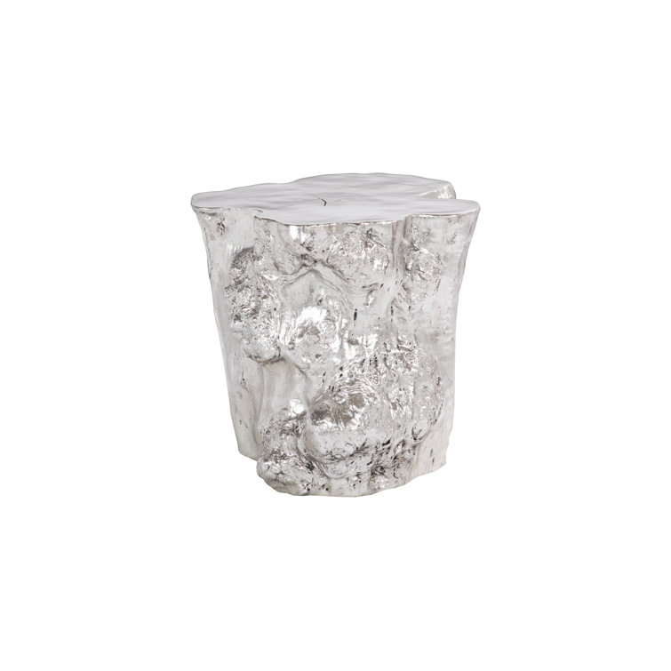 Silver Leaf Cast Naturals Wood & Metal Square End Table with Storage