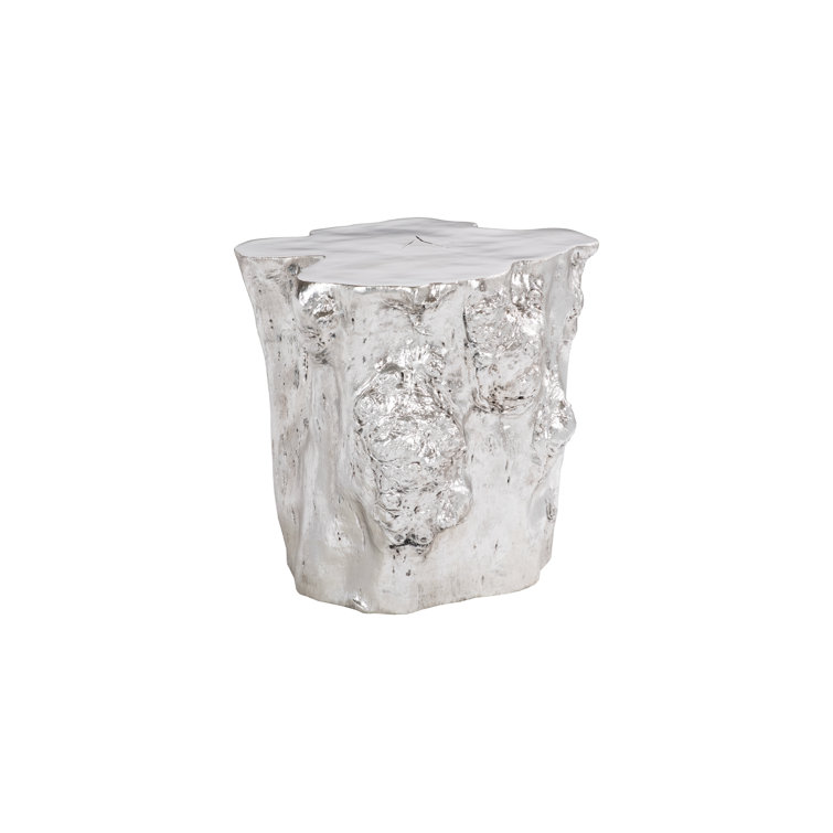 Silver Leaf Cast Naturals Wood & Metal Square End Table with Storage