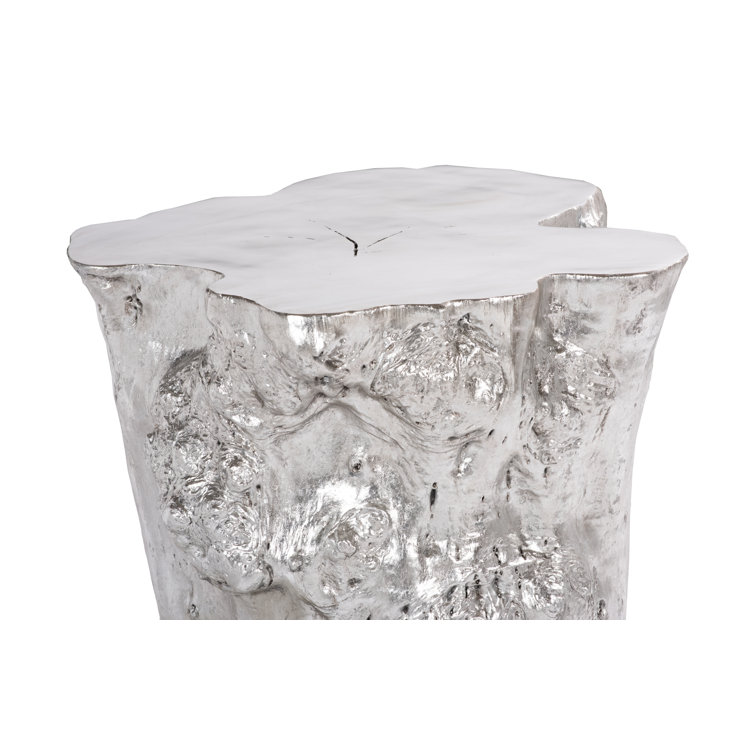 Silver Leaf Cast Naturals Wood & Metal Square End Table with Storage