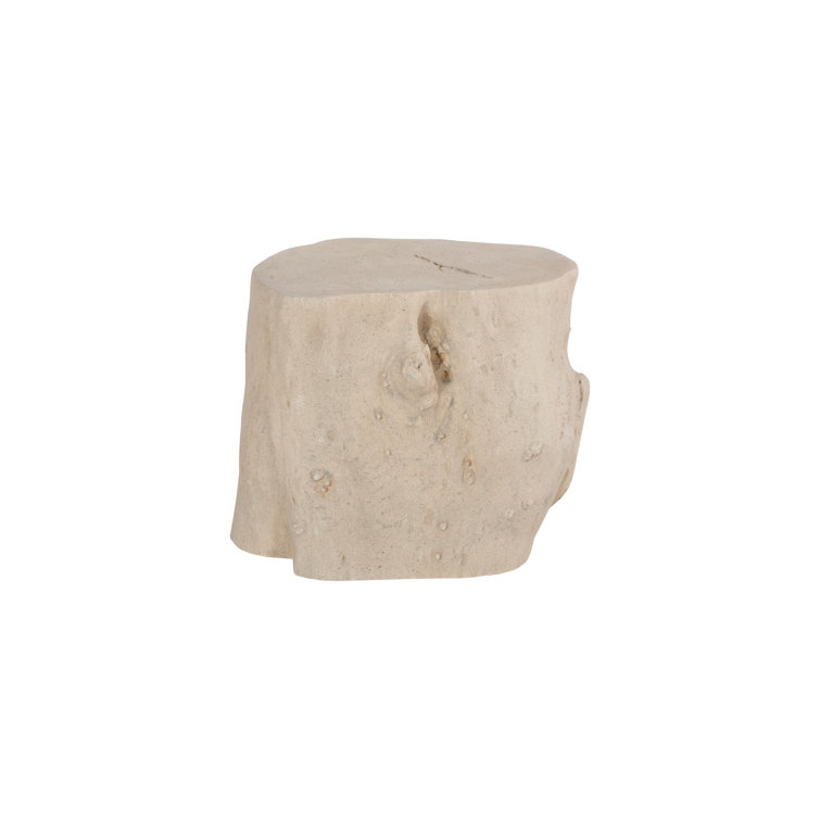 Roman Stone Large Outdoor-Use Cast Resin Log Stool