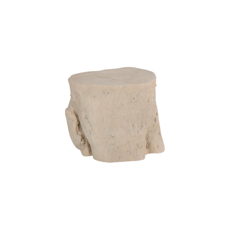 Roman Stone Large Outdoor-Use Cast Resin Log Stool