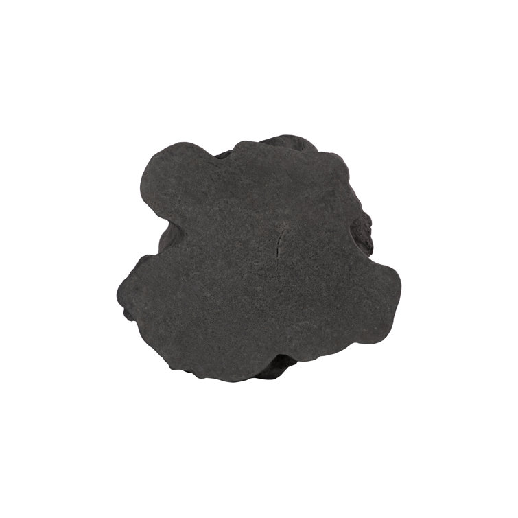 Charcoal Stone Log Round Side Table