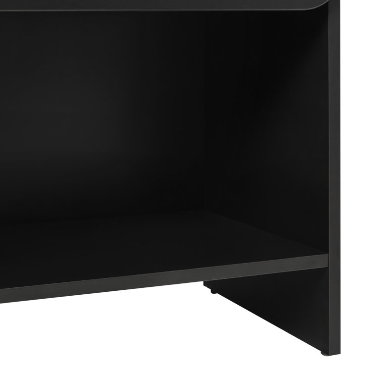 Sleek Black Scandi-Inspired 1-Drawer Nightstand
