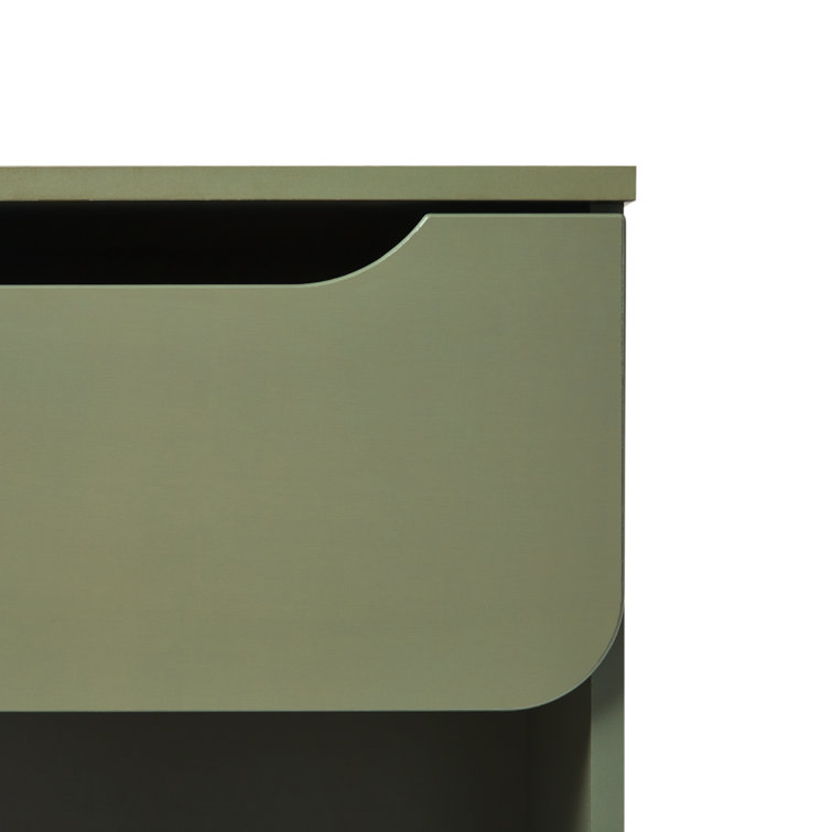Scandi Minimalist Green 1-Drawer Nightstand