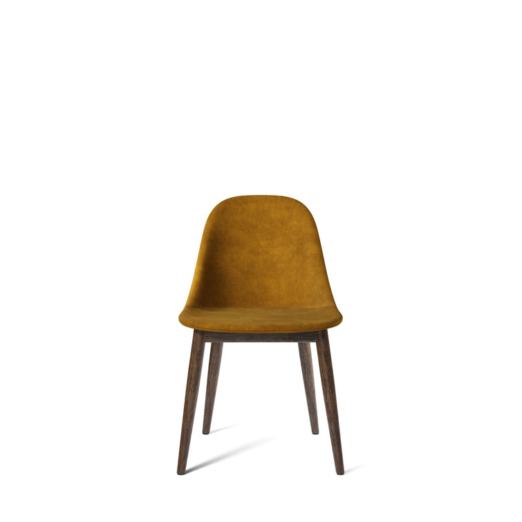 Black High-Back Wood Side Chair with Natural Legs