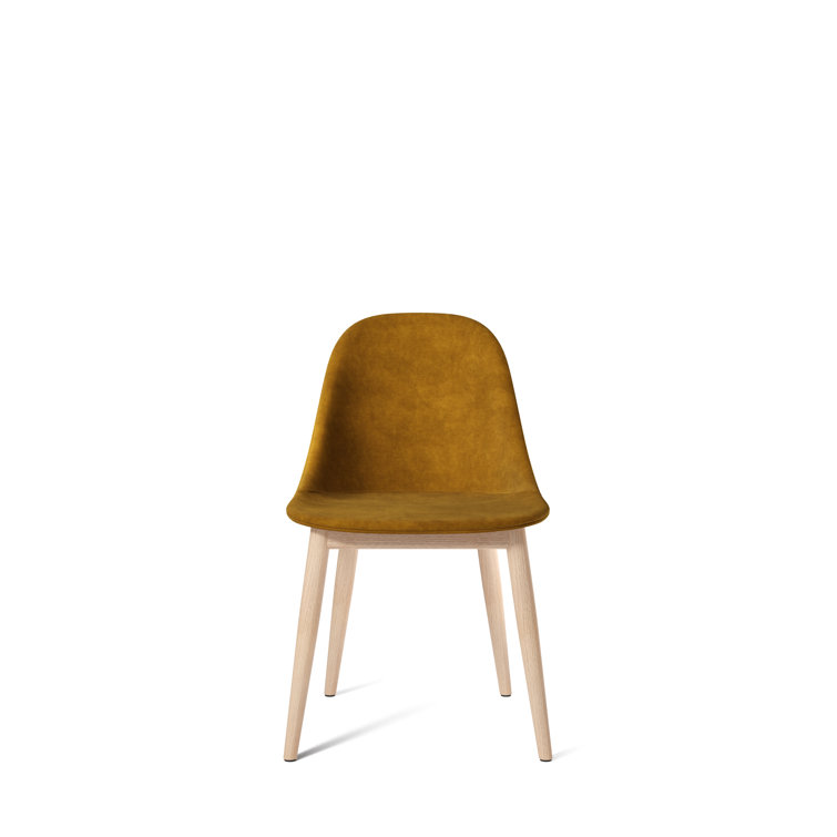 Black High-Back Wood Side Chair with Natural Legs