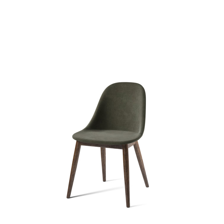 Black High-Back Wood Side Chair with Natural Legs