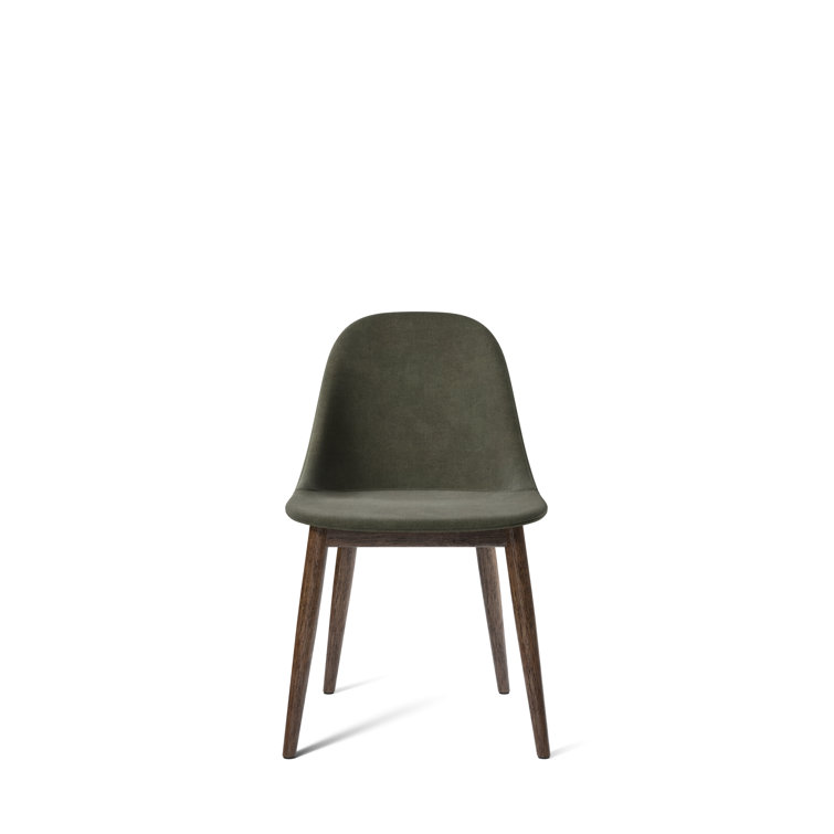 Black High-Back Wood Side Chair with Natural Legs