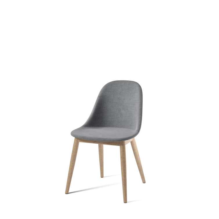 Black High-Back Wood Side Chair with Natural Legs