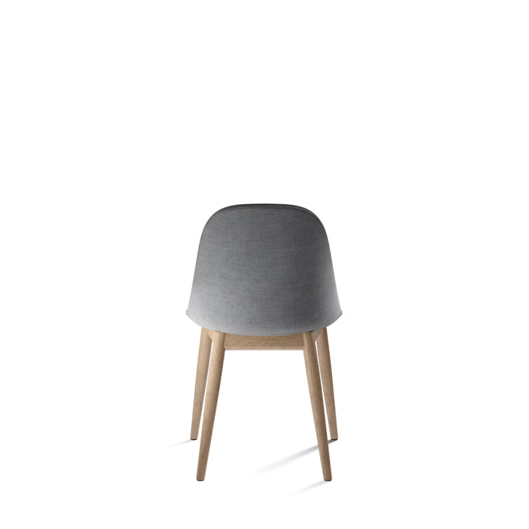 Black High-Back Wood Side Chair with Natural Legs