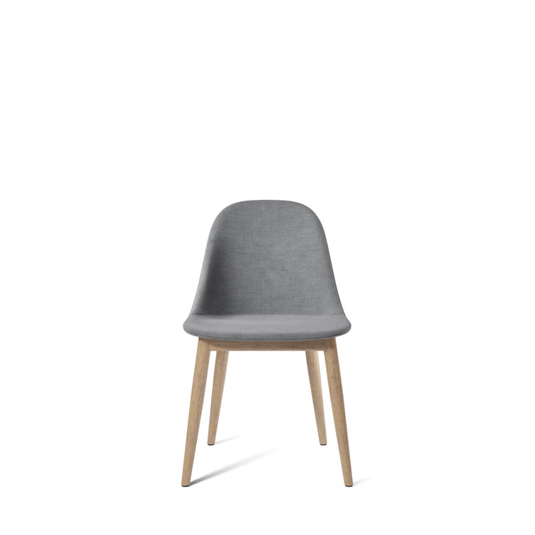 Black High-Back Wood Side Chair with Natural Legs