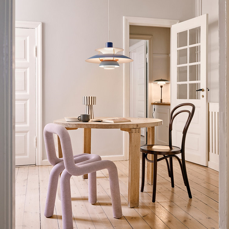 Blue Aluminum and Glass Mini Pendant Light