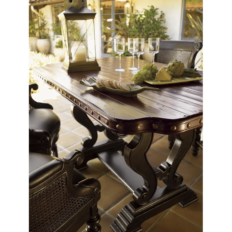 Kingstown Sienna Rectangular Brown Wood Counter Height Dining Table