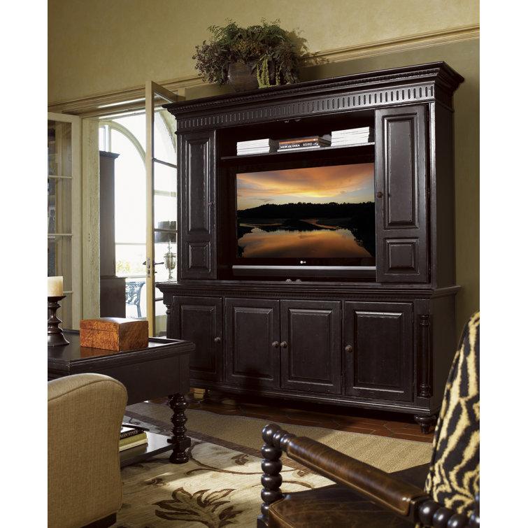 Kingstown Black Traditional Media Console with Cabinet