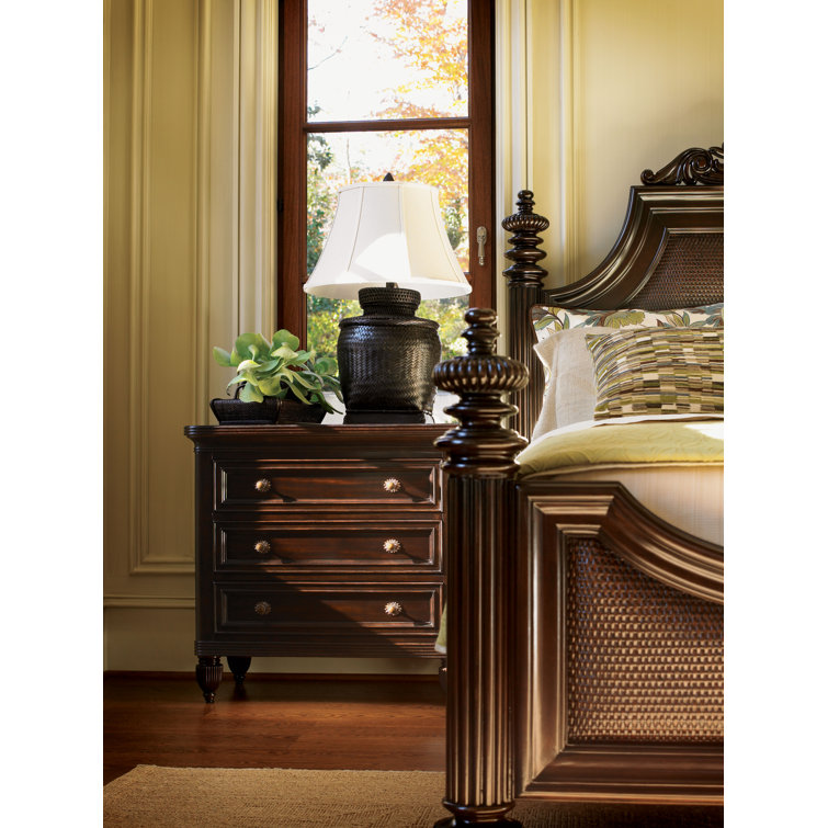 Royal Suite Kona Brown Mahogany 3-Drawer Nightstand