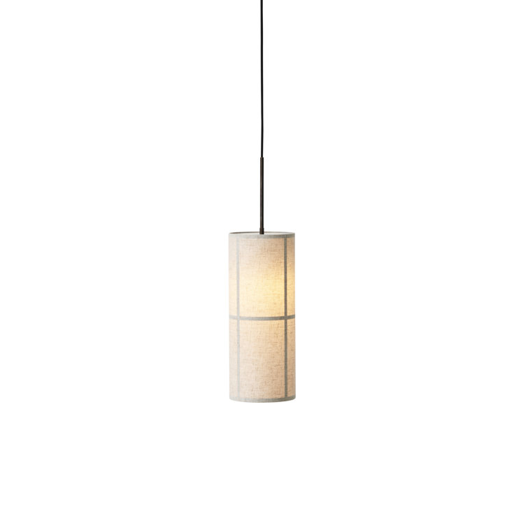 Hashira 23.6" Black and Bronzed Brass Single Cylinder Pendant