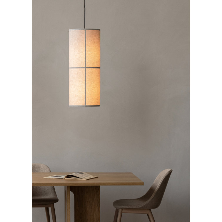 Hashira 23.6" Black and Bronzed Brass Single Cylinder Pendant