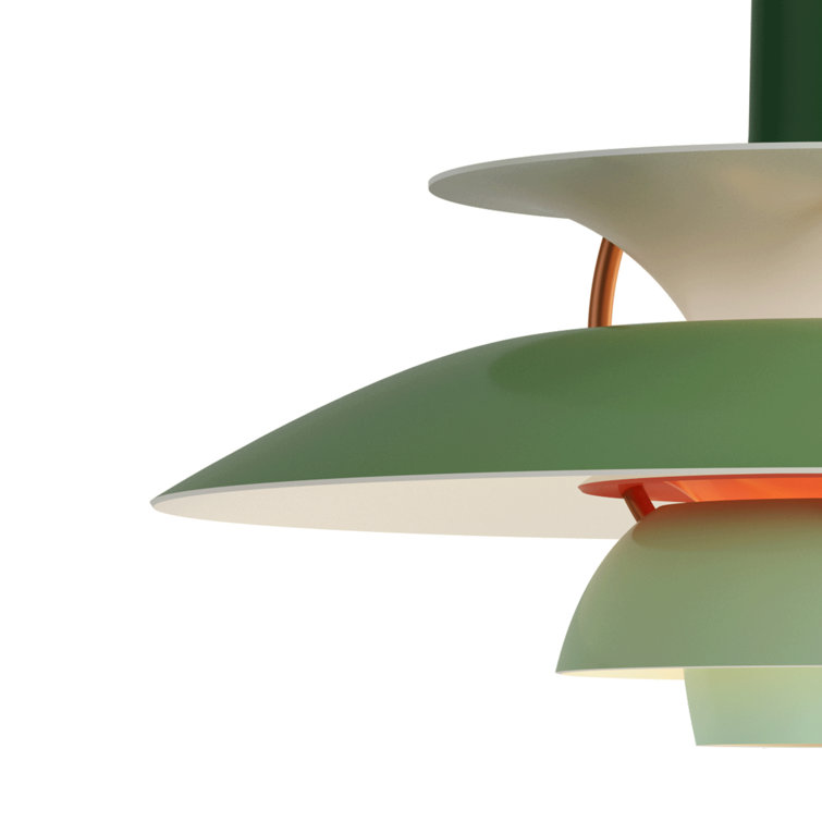 Green Steel and Glass Mini Pendant Light