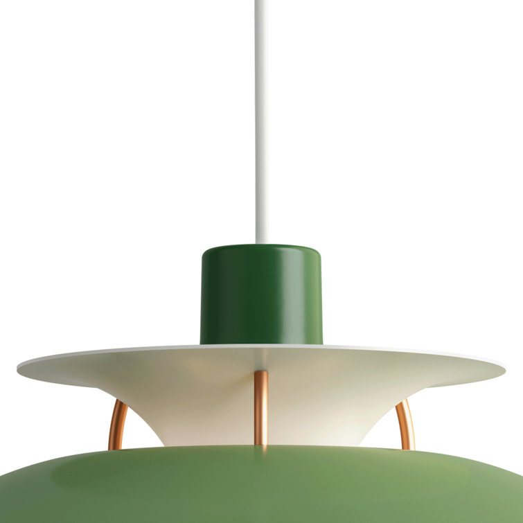 Green Steel and Glass Mini Pendant Light