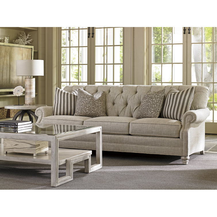 Contemporary Cream Wood Rectangular Coffee Table with Storage