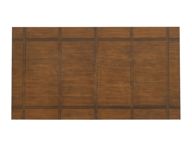 Marquesa Hickory and Walnut Inlay Extendable Dining Table