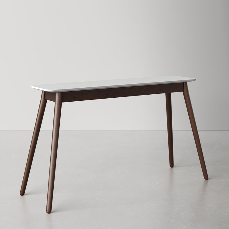 Vienna 47'' White and Brown Ash Wood Console Table