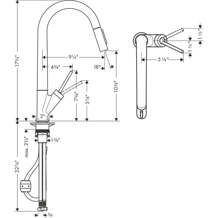 Brushed Gold Optic Stainless Steel Pull-Down Kitchen Faucet