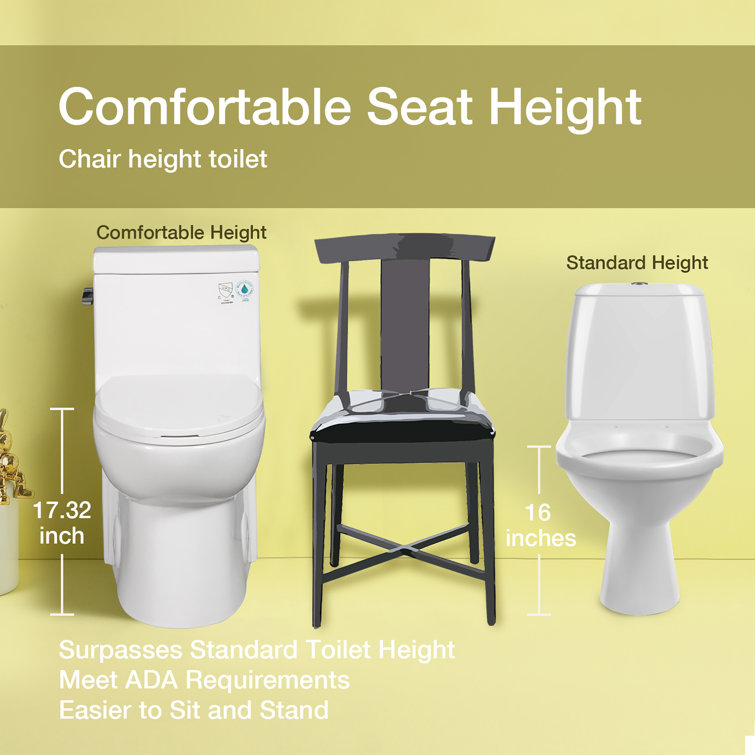 Glossy White Elongated One-Piece Dual Flush Toilet