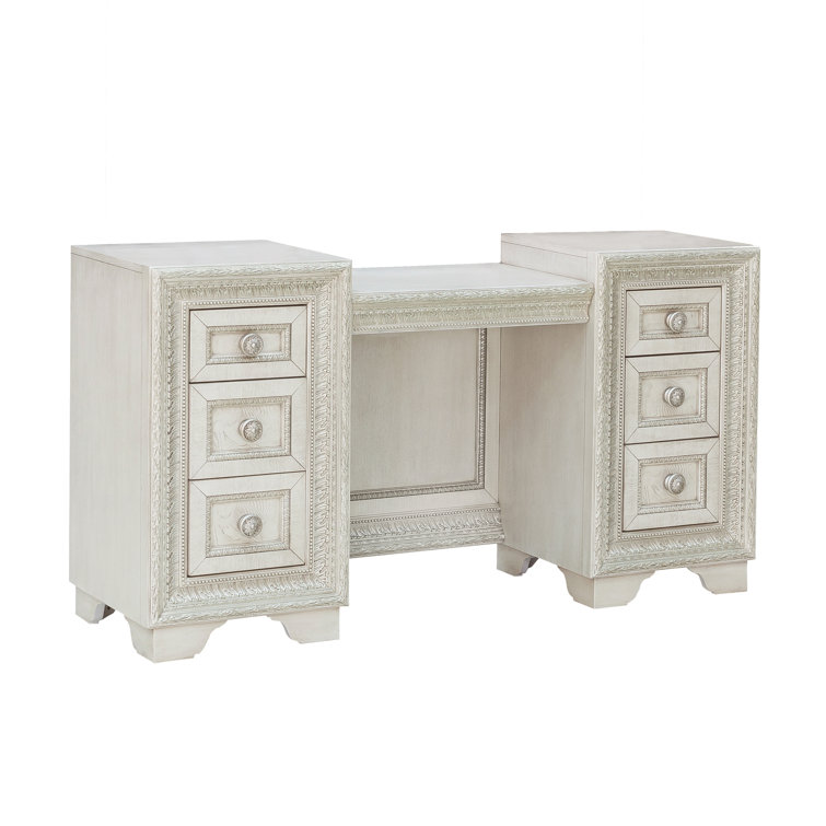 Camila Cream Transitional Vanity with Bench