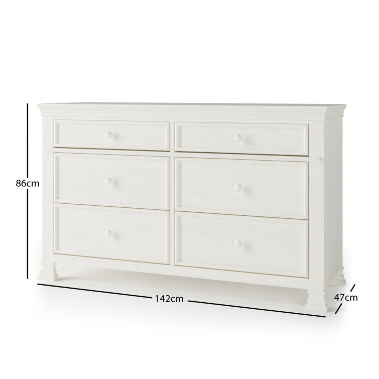 Vintage Linen Double Dresser with Soft Close Drawers