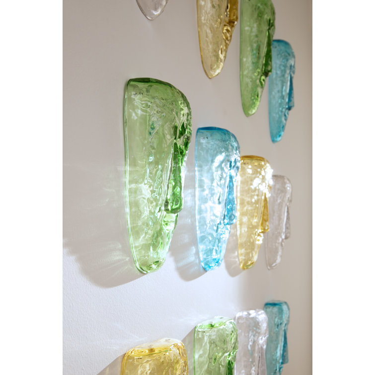 Green Glass Contemporary Face Wall Décor