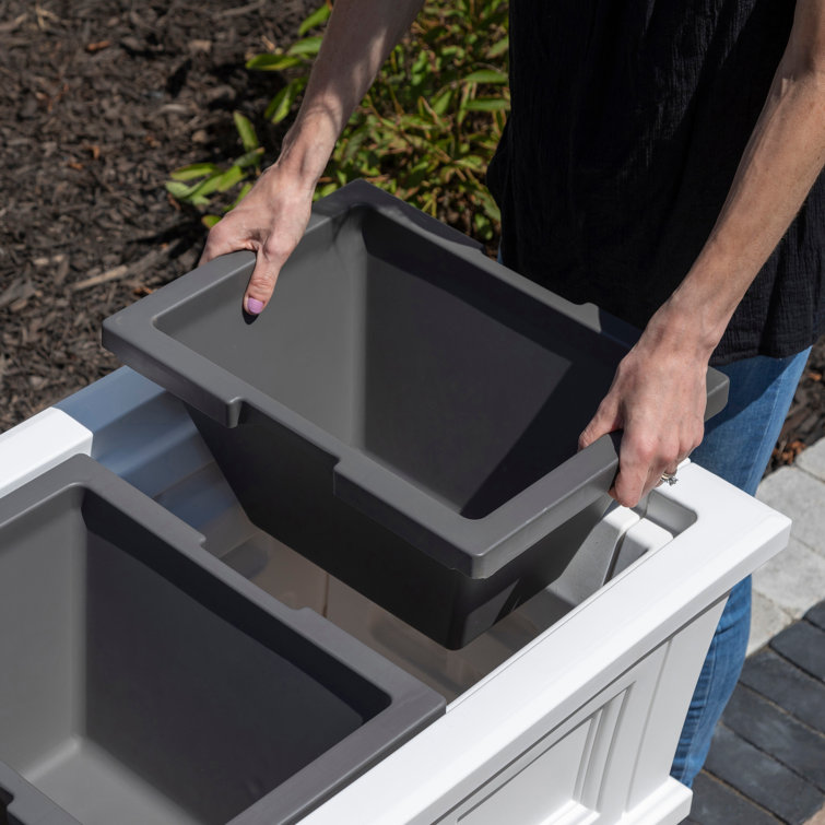 Classic White Raised Garden Planter Box for Outdoor & Indoor, 24"x39"