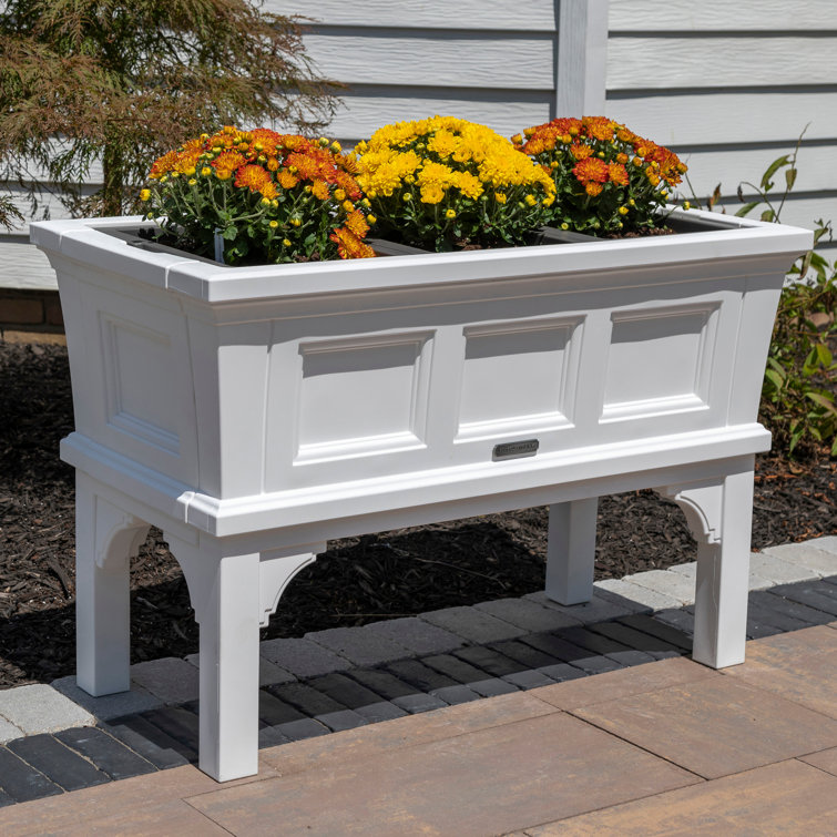 Classic White Raised Garden Planter Box for Outdoor & Indoor, 24"x39"