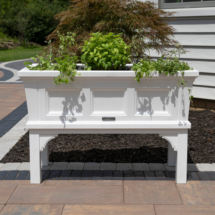 Classic White Raised Garden Planter Box for Outdoor & Indoor, 24"x39"