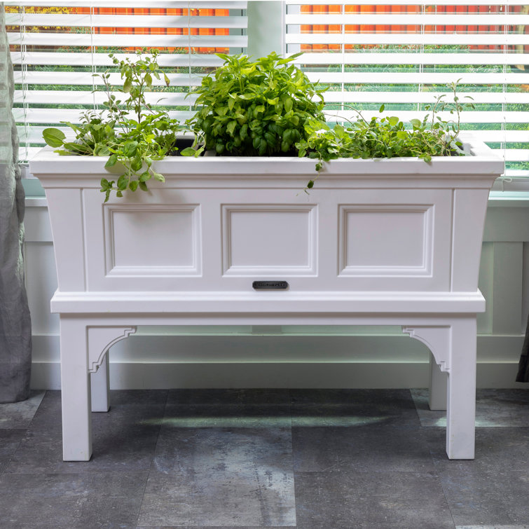 Classic White Raised Garden Planter Box for Outdoor & Indoor, 24"x39"