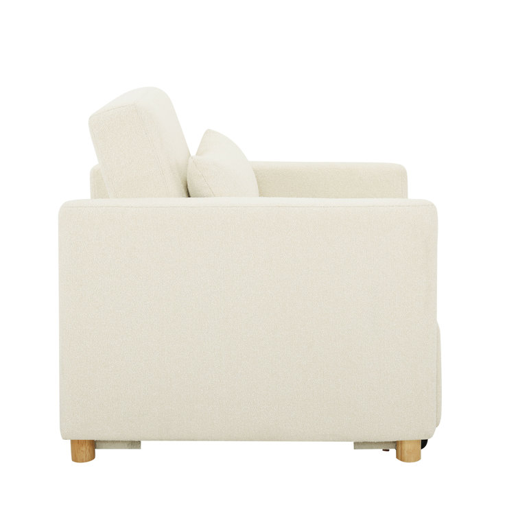 Ivory Down Fill Lawson Accent Chair with Iron Legs
