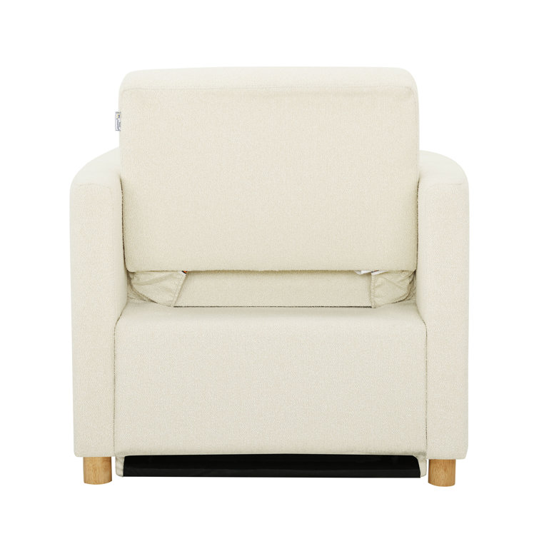 Ivory Down Fill Lawson Accent Chair with Iron Legs
