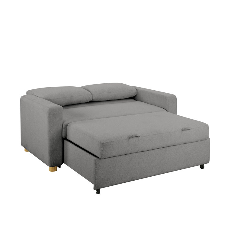 Gray Fabric Lawson Sleeper Sofa with Removable Cushions