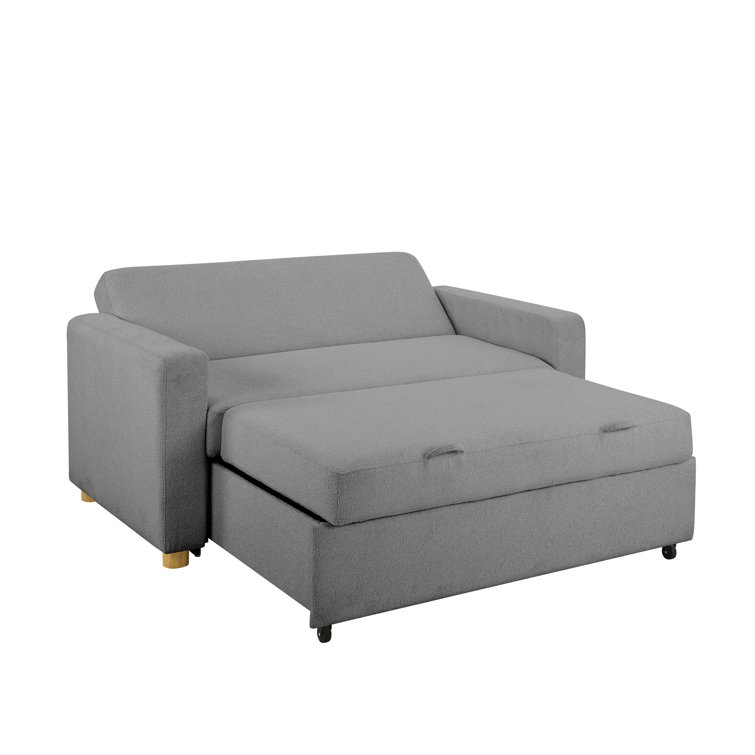 Gray Fabric Lawson Sleeper Sofa with Removable Cushions