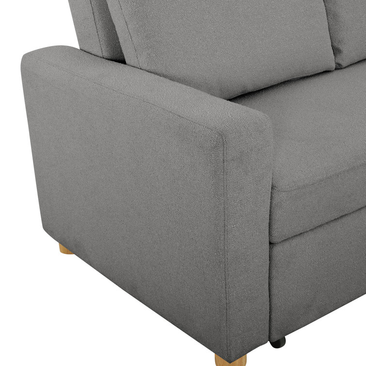 Gray Fabric Lawson Sleeper Sofa with Removable Cushions