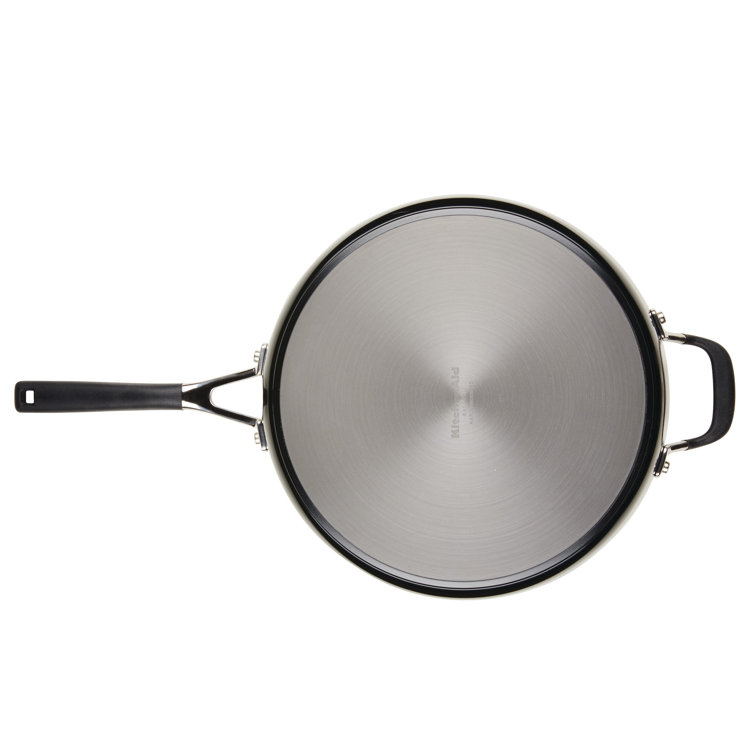 Onyx Black 5-Quart Nonstick Aluminum Saute Pan with Lid