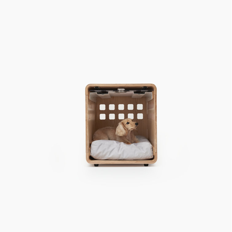 Small Signature Ash Bentwood Pet Crate Table