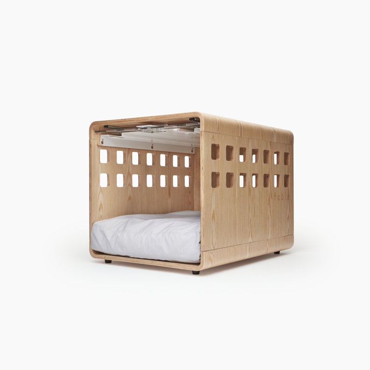 Small Signature Ash Bentwood Pet Crate Table